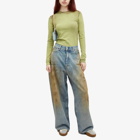 Acne Studios Women's 2023F Penicillin Jeans in Mid Blue