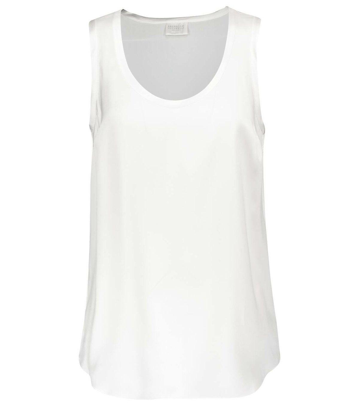 Brunello Cucinelli Stretch-silk satin tank top
