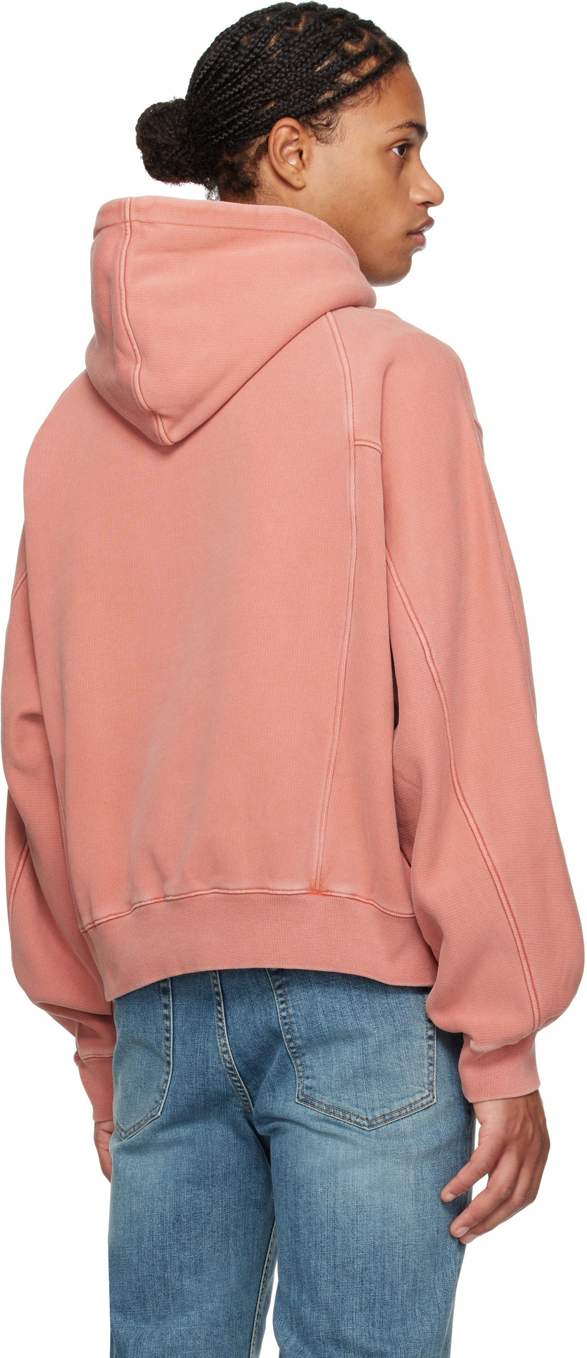 Solid Homme Pink Solid Dyeing Hoodie