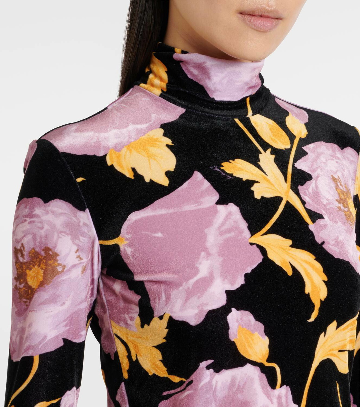 La DoubleJ Floral turtleneck top