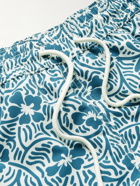 Atalaye - Mahasti Mid-Length Printed Recycled Swim Shorts - Blue