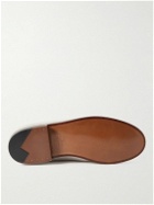 J.M. Weston - 180 Leather-Trimmed Suede Loafers - Neutrals