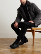 Belstaff - Stormproof Leather, Suede and Mesh Boots - Black