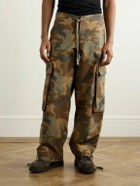 Greg Lauren - Wide-Leg Camouflage Cotton Cargo Trousers - Brown