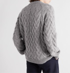 Séfr - Abi Cable-Knit Baby Alpaca-Blend Sweater - Gray
