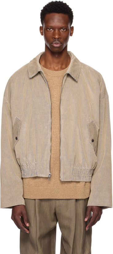 Photo: The Elder Statesman Beige Wale Cord Jacket