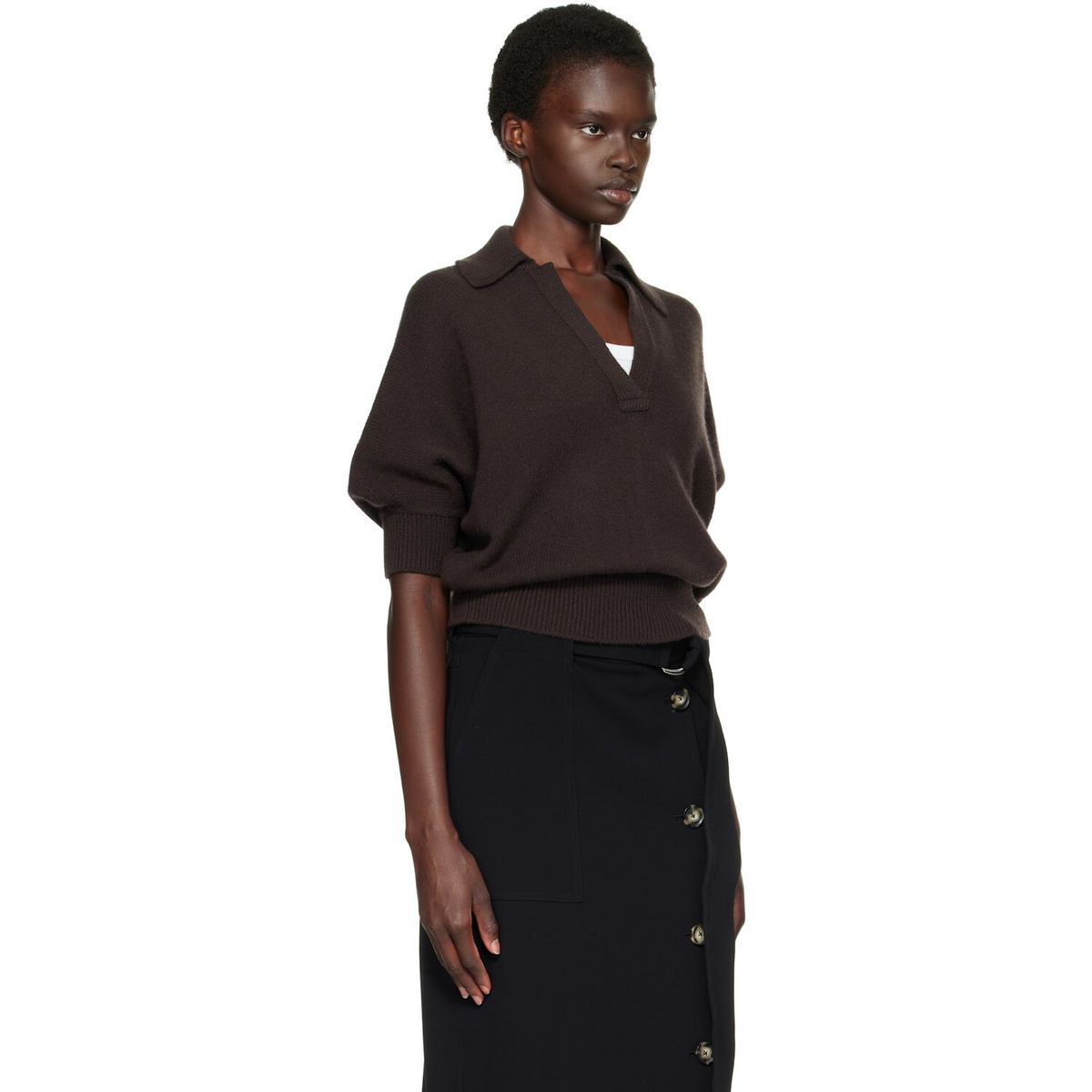 Proenza Schouler Brown Vella Polo