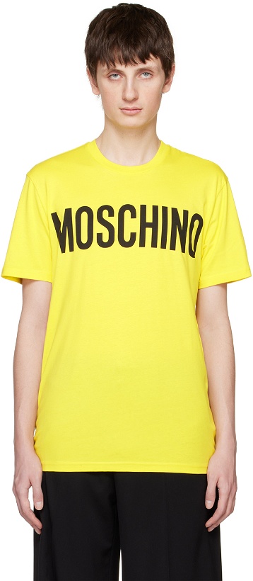 Photo: Moschino Yellow Crewneck T-Shirt