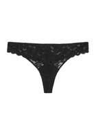 Hanro Moments Lace Thong Black