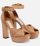 Jimmy Choo Delilah raffia platform sandals