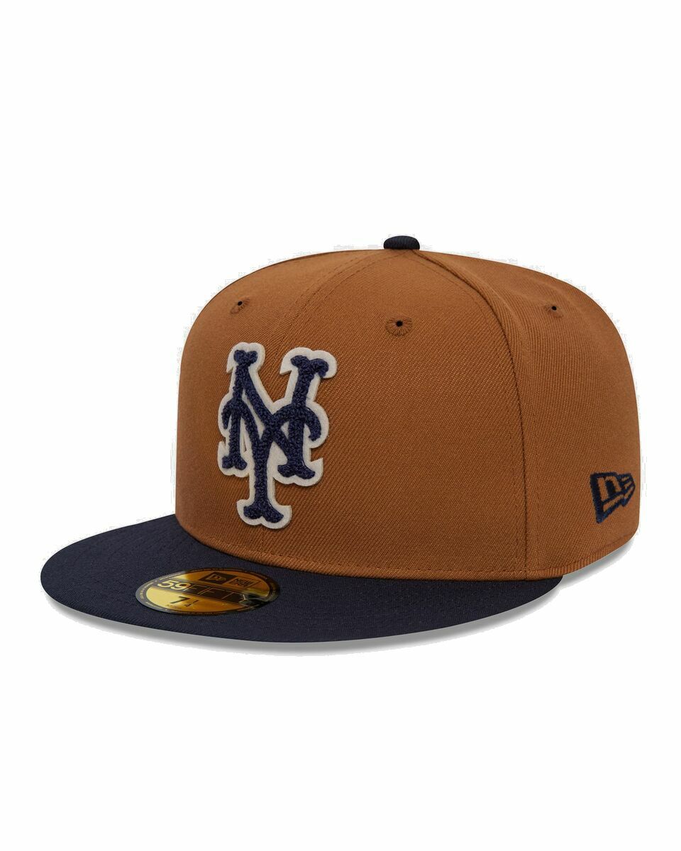 Photo: New Era Boucle 59 Fifty New York Mets Brown - Mens - Caps