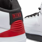 Air Jordan Men's 2 Retro W Sneakers in White/Varsity Red