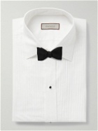 Canali - Pleated Double-Cuff Cotton-Poplin Tuxedo Shirt - White