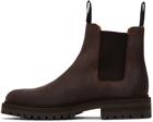 Common Projects Brown Stamp Chelsea Boots