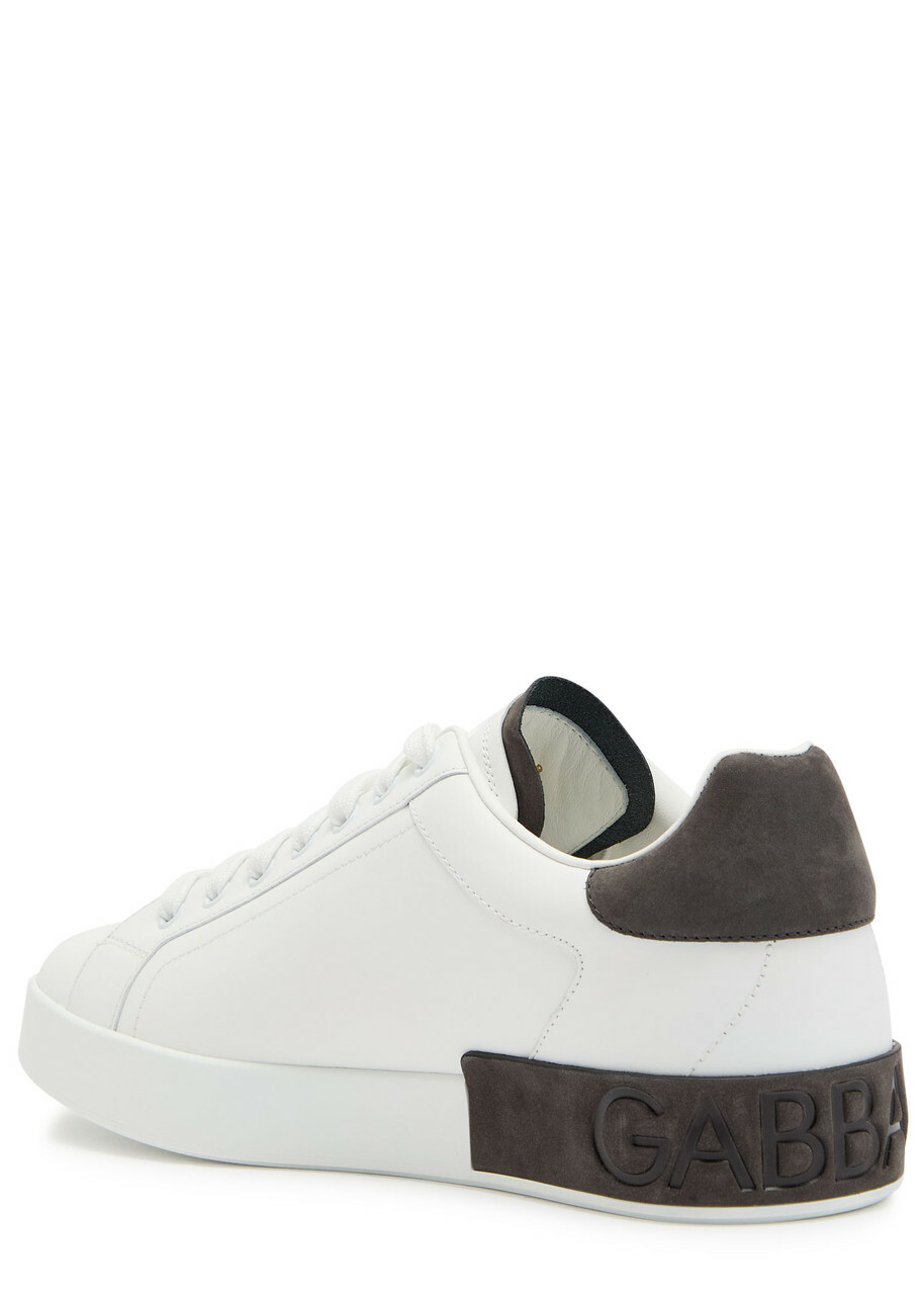 Dolce & Gabbana Portifano Panelled Leather Sneakers White