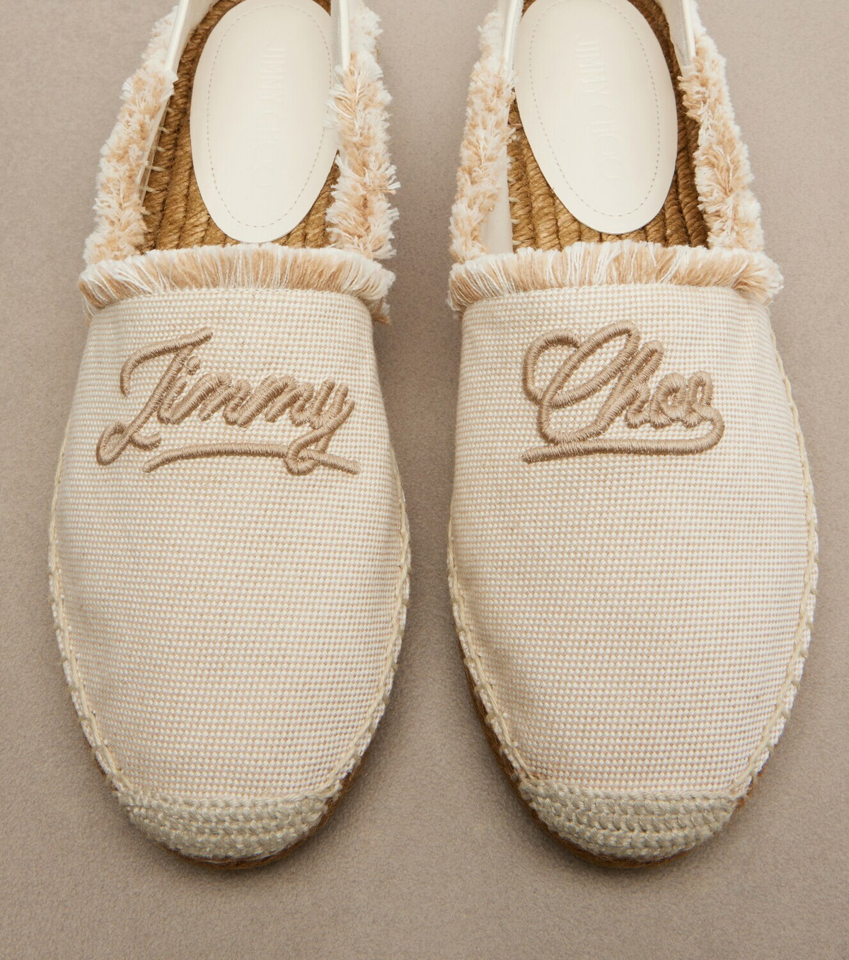 Jimmy Choo Avi embroidered canvas espadrilles