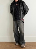 Balenciaga - Wide-Leg Embellished Jeans - Gray