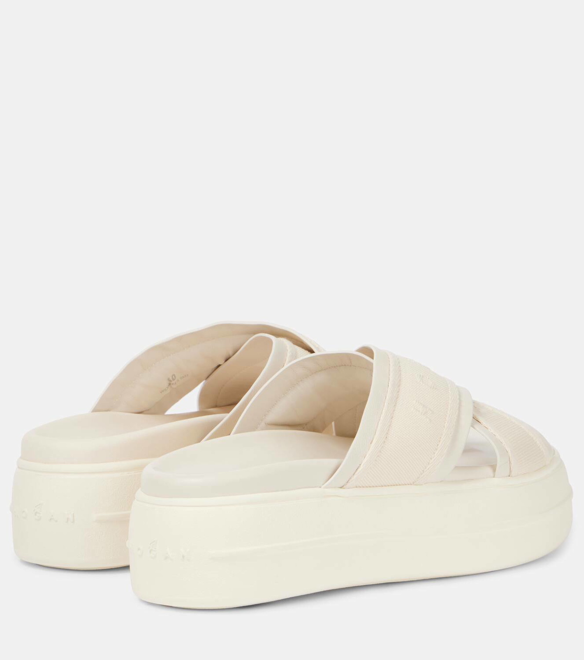 Hogan Skyscraper leather-trimmed platform sandals