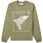 Museum of Peace and Quiet Men's Long Sleeve Healing Systems T-Shir in Olive