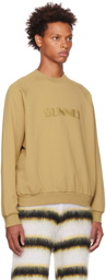 Sunnei Khaki Embroidered Sweatshirt