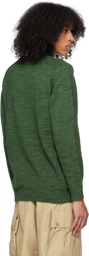 BEAMS PLUS Green Roll Neck Sweater