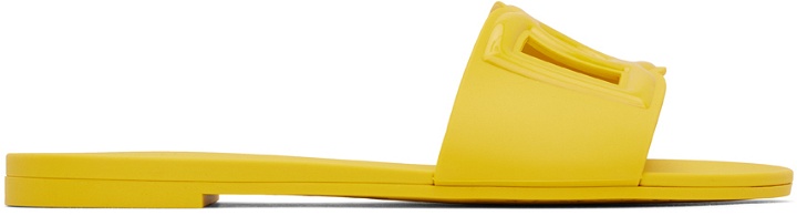 Photo: Dolce & Gabbana Yellow 'DG' Slides