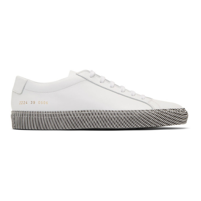 Photo: Common Projects White Achilles Moire Sole Low Sneakers