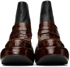 Loewe Brown & Black Wedge Loafer Boots