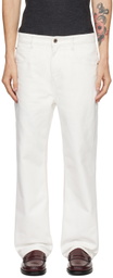 Fax Copy Express White Straight Jeans