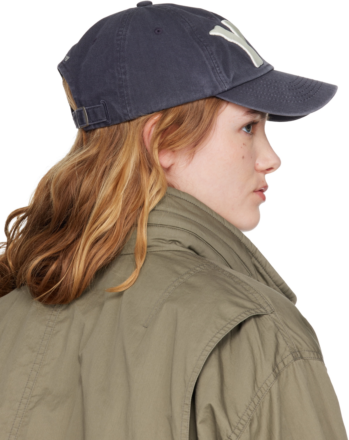 OPEN YY Navy 'YY' Heart Bone Ball Cap