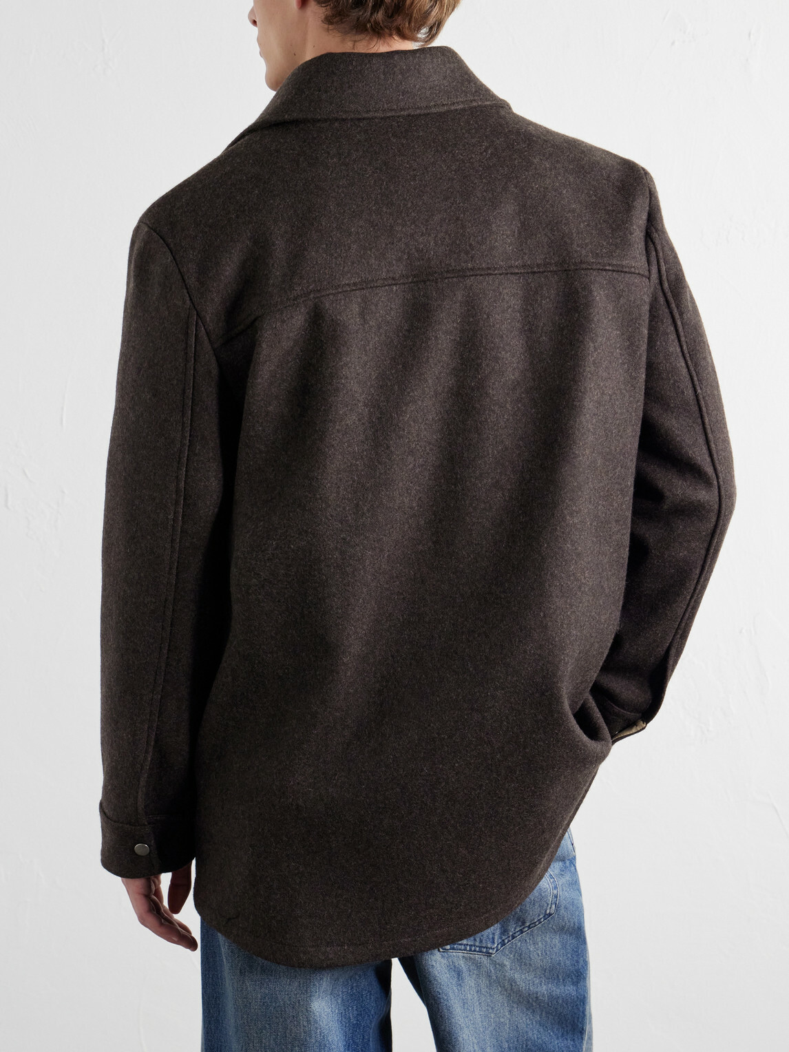 A.P.C. - Marcel Wool-Blend Felt Overshirt - Brown
