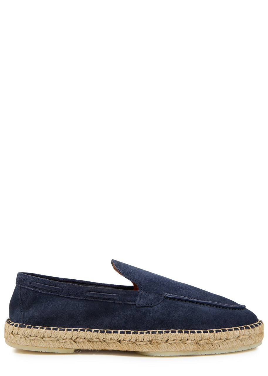 Aurélien Beachside Suede Espadrille Loafers Navy