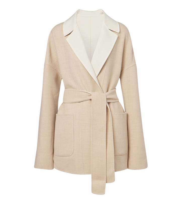 Photo: Eleventy Reversible wool wrap coat