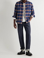 Drake's - Checked Cotton-Twill Shirt - Blue