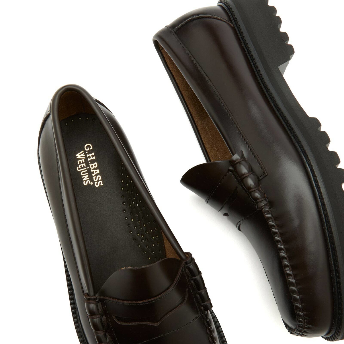Bass Weejuns Men's Larson 90s Loafer in Chocolate Leather