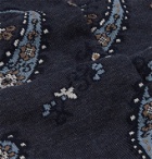 Marcoliani - Paisley-Intarsia Pima Cotton-Blend Socks - Blue