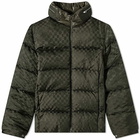 Moncler Men's Nijma Mongrammed Down Jacket in Green