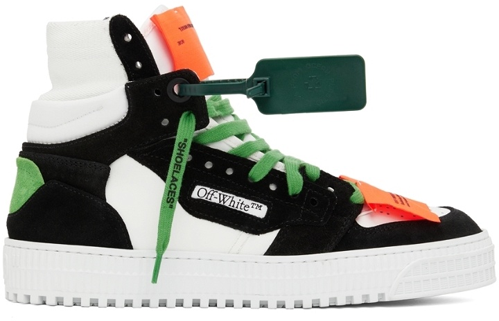 Photo: Off-White White & Black Off Court 3.0 High Sneakers
