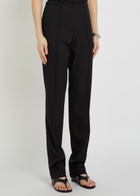Another Tomorrow Slim-leg Stretch-wool Trousers Black