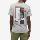Stone Island Men's Scrap Logo Back T-Shirt in Grey Melange