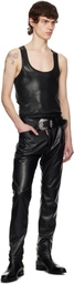 Dsquared2 Black Coated Ribbed Knit Tank Top