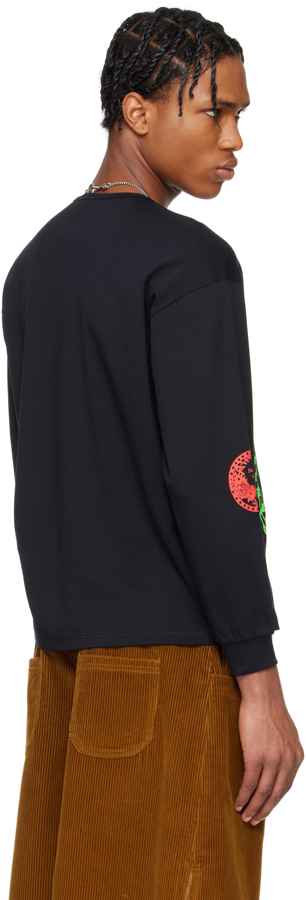 Chopova Lowena Black 'Little Bird' Oversized Jersey T-shirt