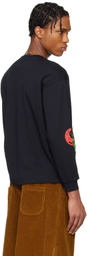 Chopova Lowena Black 'Little Bird' Oversized Jersey T-shirt