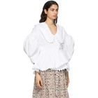 Kika Vargas White Shona Removable Collar Blouse