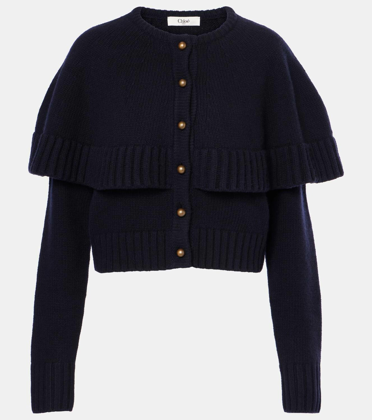 Chloé Caped wool and cashmere cardigan