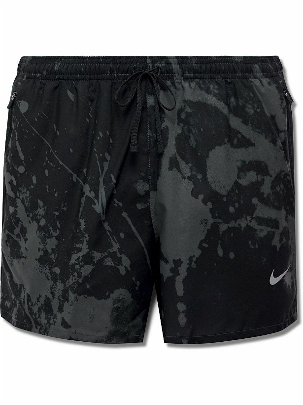 Photo: Nike Running - Run Division Stride Printed Dri-FIT Drawstring Shorts - Black