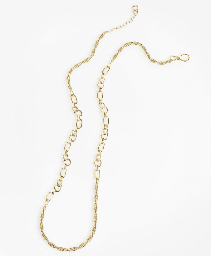 Photo: Brooks Brothers Women's Gold-Plated Link and Rope Chain Necklace