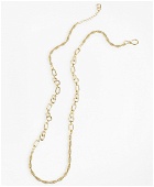 Brooks Brothers Women's Gold-Plated Link and Rope Chain Necklace