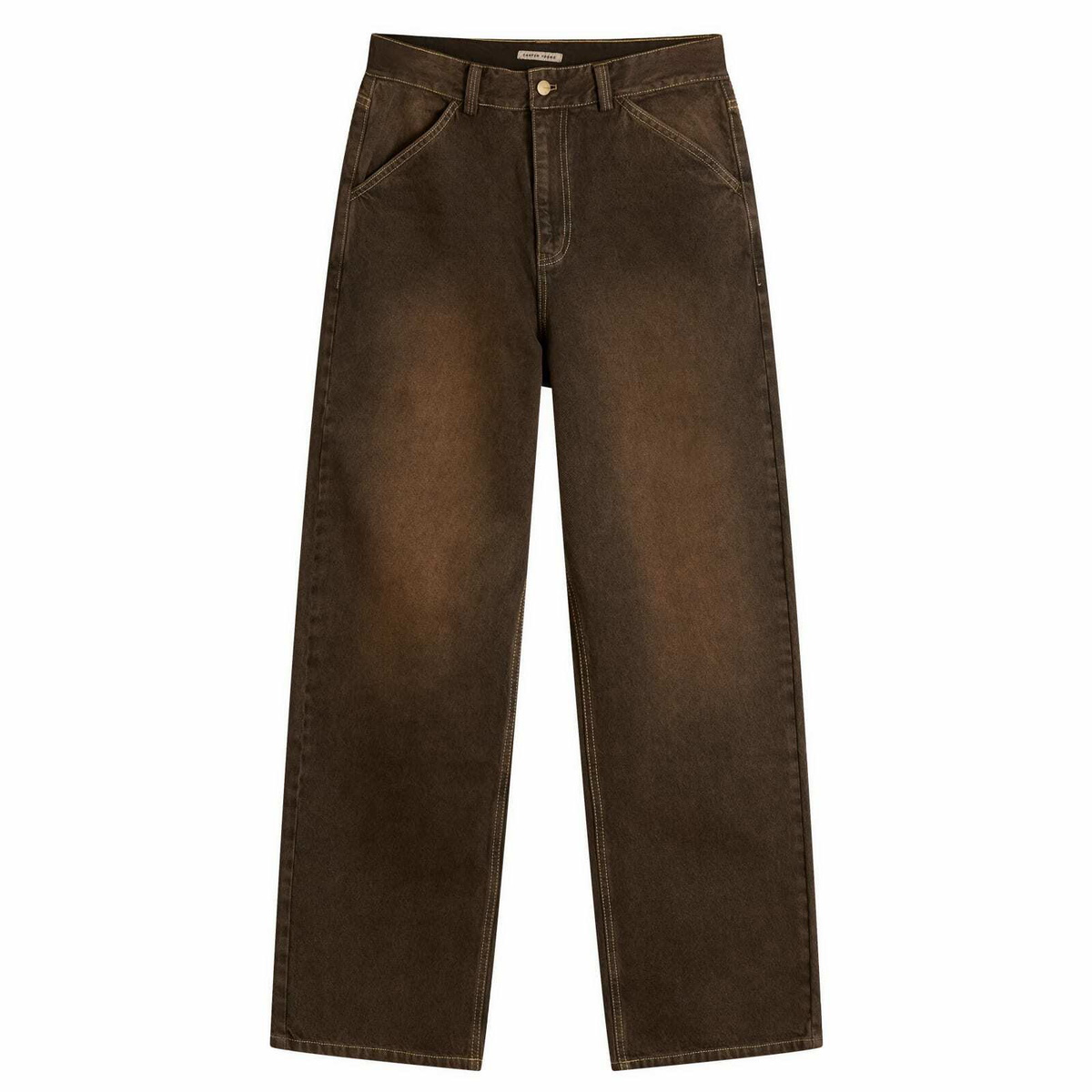 Carter Young Men's Big Ben Jean in Brown Overdye