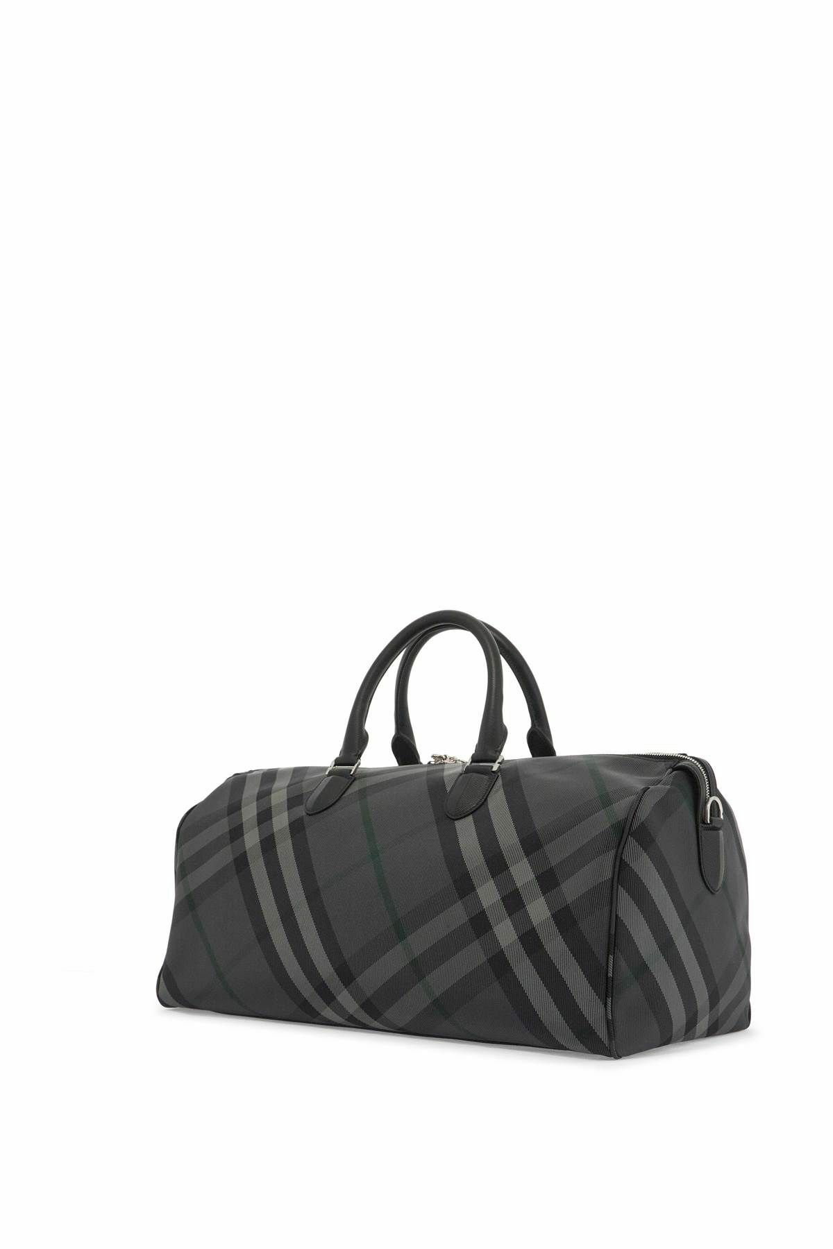 BURBERRY★素敵！UNI Black Check WEEKENDER Duffle Bag Authentic NEW BURBERRY UNI Men's Black Check WEEKENDER